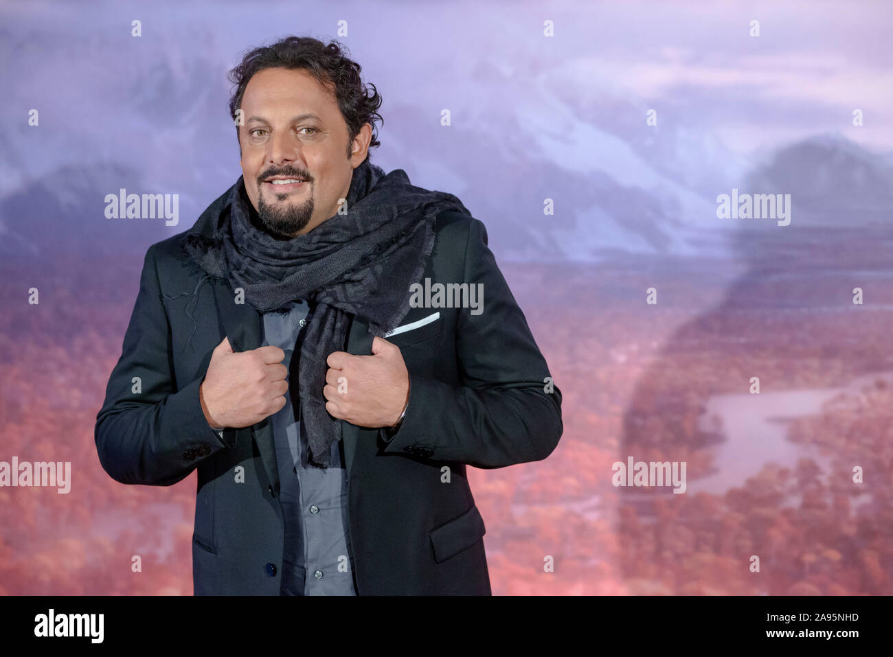 Italienische stimmen der gefroren II Teilnahme an den roten Teppich während des italienischen Premiere. Stockfoto