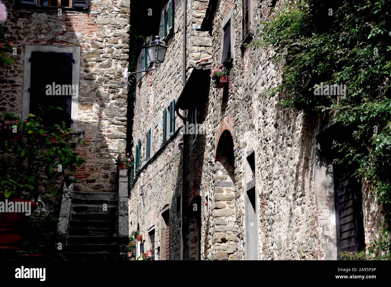 Montefioralle Toskana Italien Stockfoto