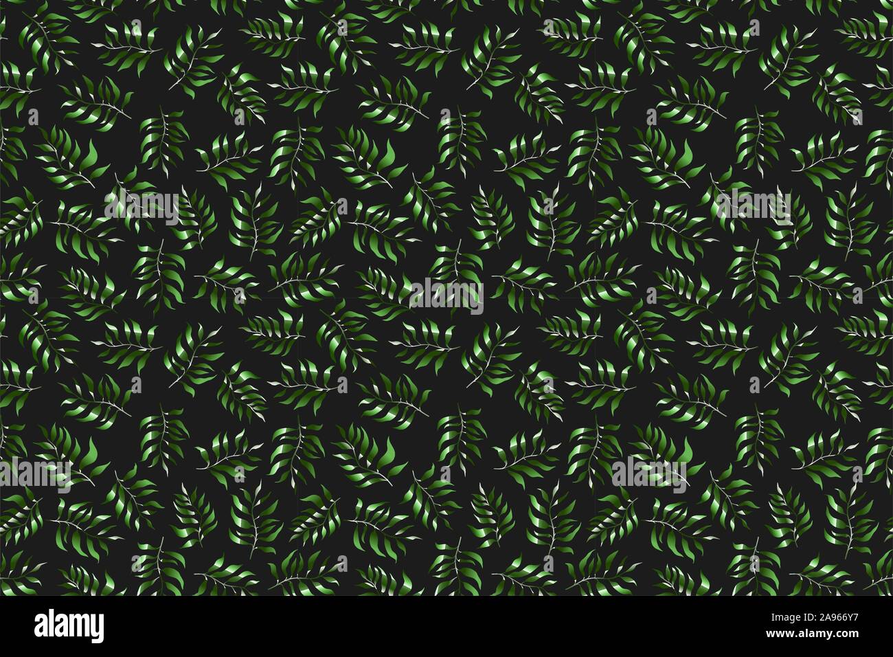 Muster Blätter nahtlos. Green Palm Blätter deisgn Textur Hintergrund. Vektor Stock Vektor