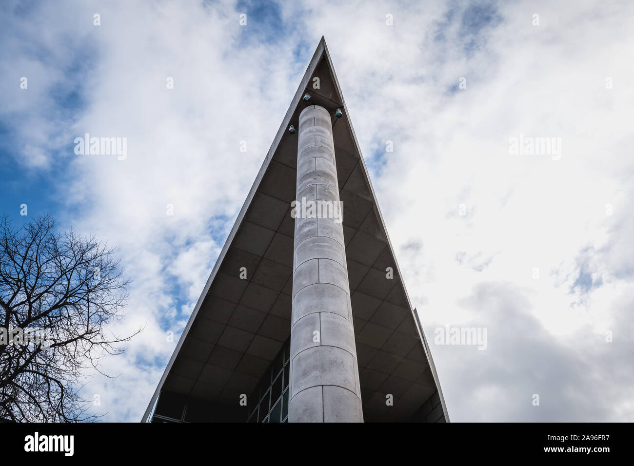 Dublin, Irland - 16. Februar 2019: architektonische Details der Dublin City Council Gebäude im Zentrum der Stadt an einem Wintertag Stockfoto