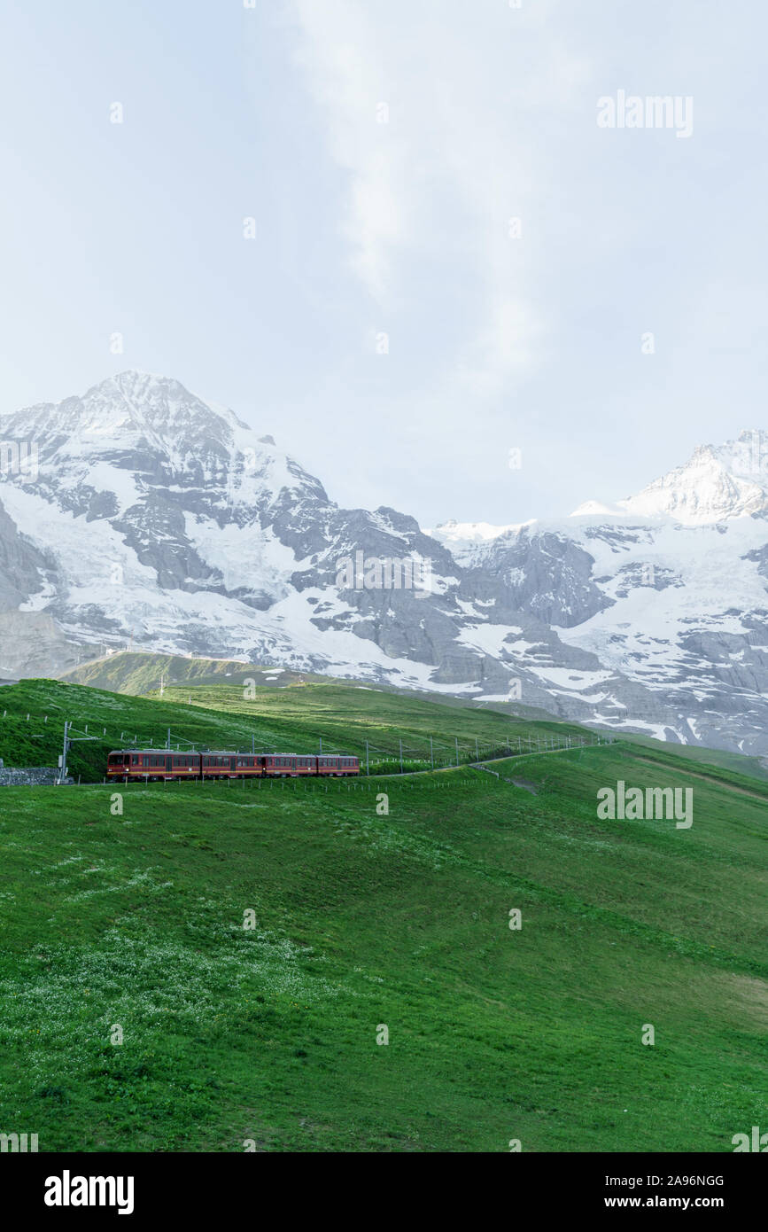 Zug zum Jungfraujoch Stockfoto