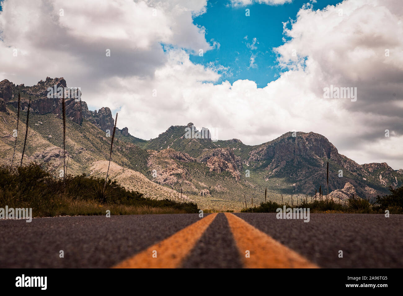 Roadtrip in die Berge Stockfoto