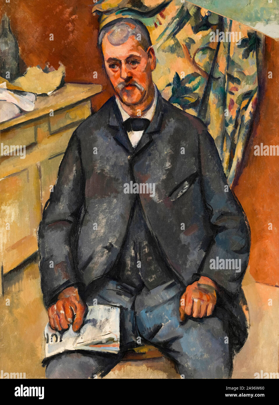 Paul Cezanne, sitzender Mann, (Homme Assis), Portrait Malerei, 1898-1900 Stockfoto