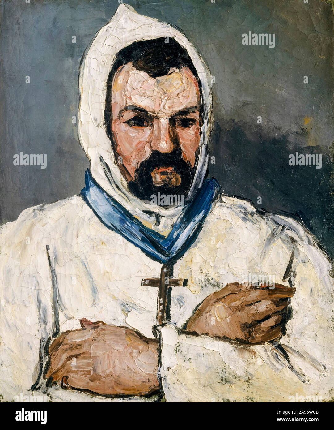 Paul Cezanne, Portrait d'un Moine, (Portrait eines Mönch), Malerei, 1866 Stockfoto Paul Cezanne, Portrait d'un Moine, (Portrait eines Mönch), Malerei, 1866 Stockfoto
