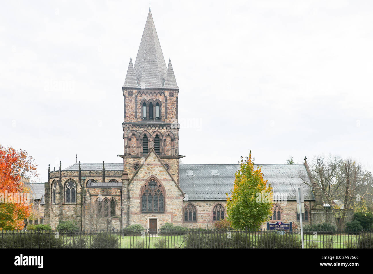 Princeton, New Jersey, 11. November 2019: Trinity Church in Princeton - Bild. Stockfoto