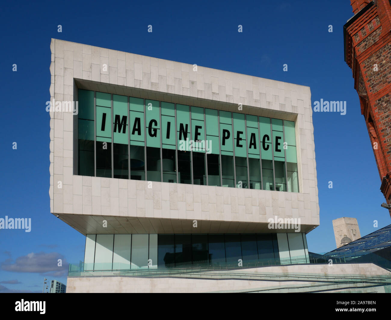 Museum der Lverpool "Frieden vorstellen' Stockfoto