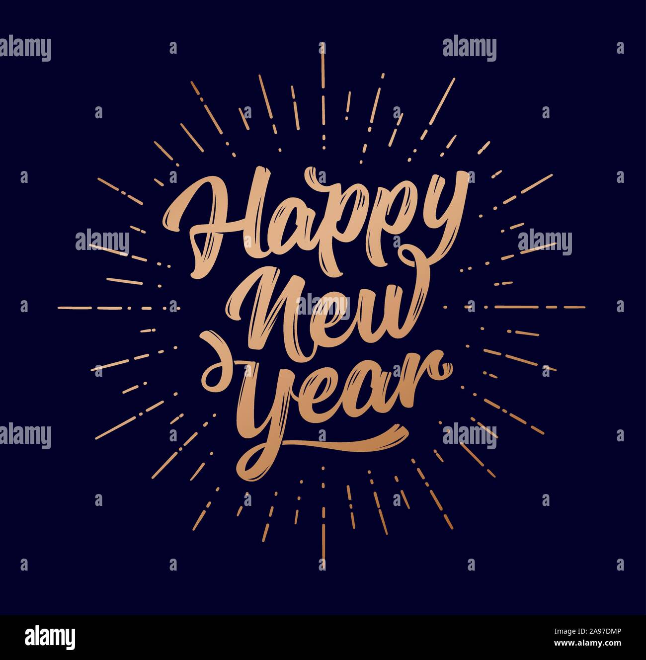 Frohes neues Jahr. Schriftzug Text für ein glückliches Neues Jahr Stock Vektor