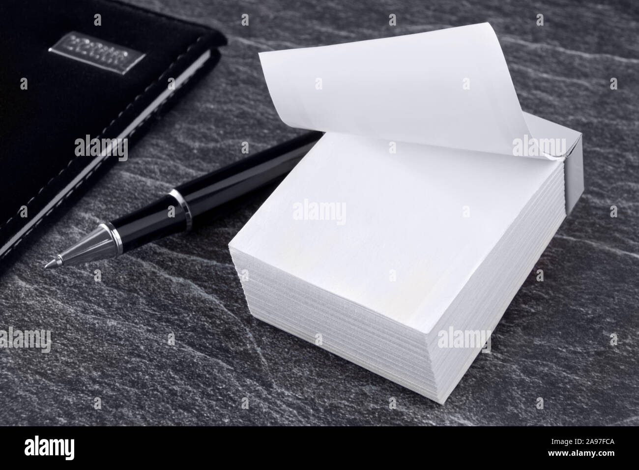 Kalender Hintergrund und Stift Stockfoto