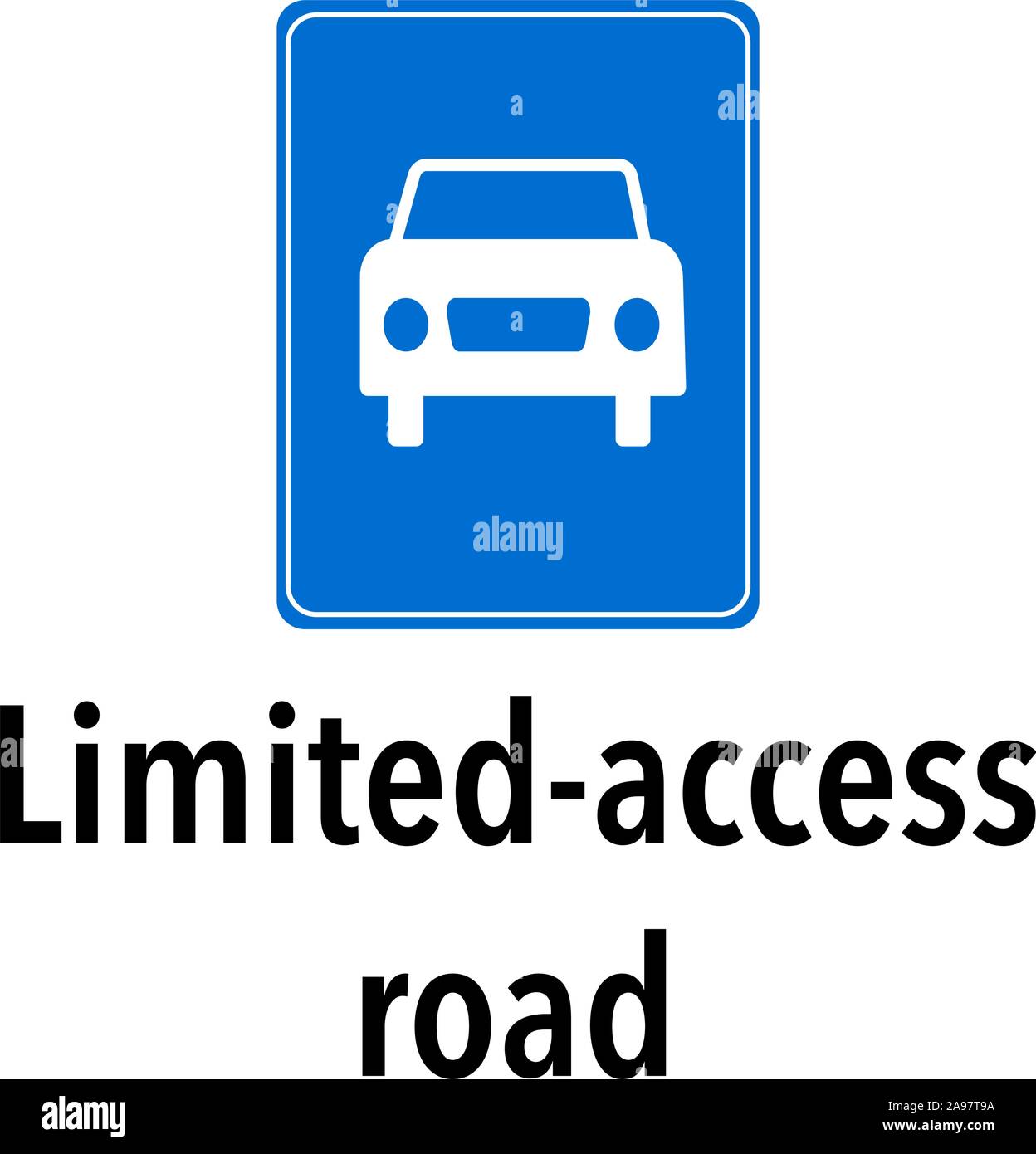 Information und Warnung im Straßenverkehr street sign, Vector Illustration Collection auf weißen Hintergrund für Lernen, Bildung isoliert, Kurse fährt Stock Vektor