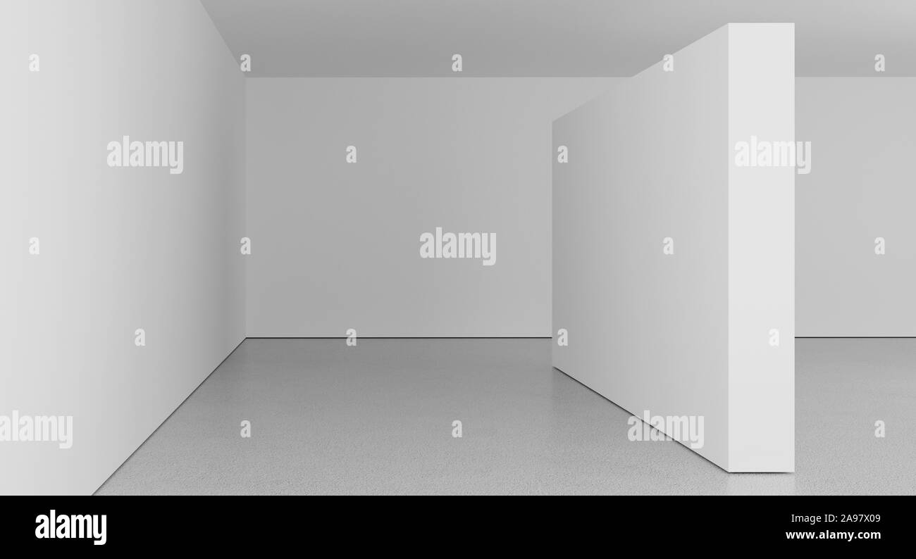 High Definition leeren weißen Raum, 3D-Rendering Stockfoto