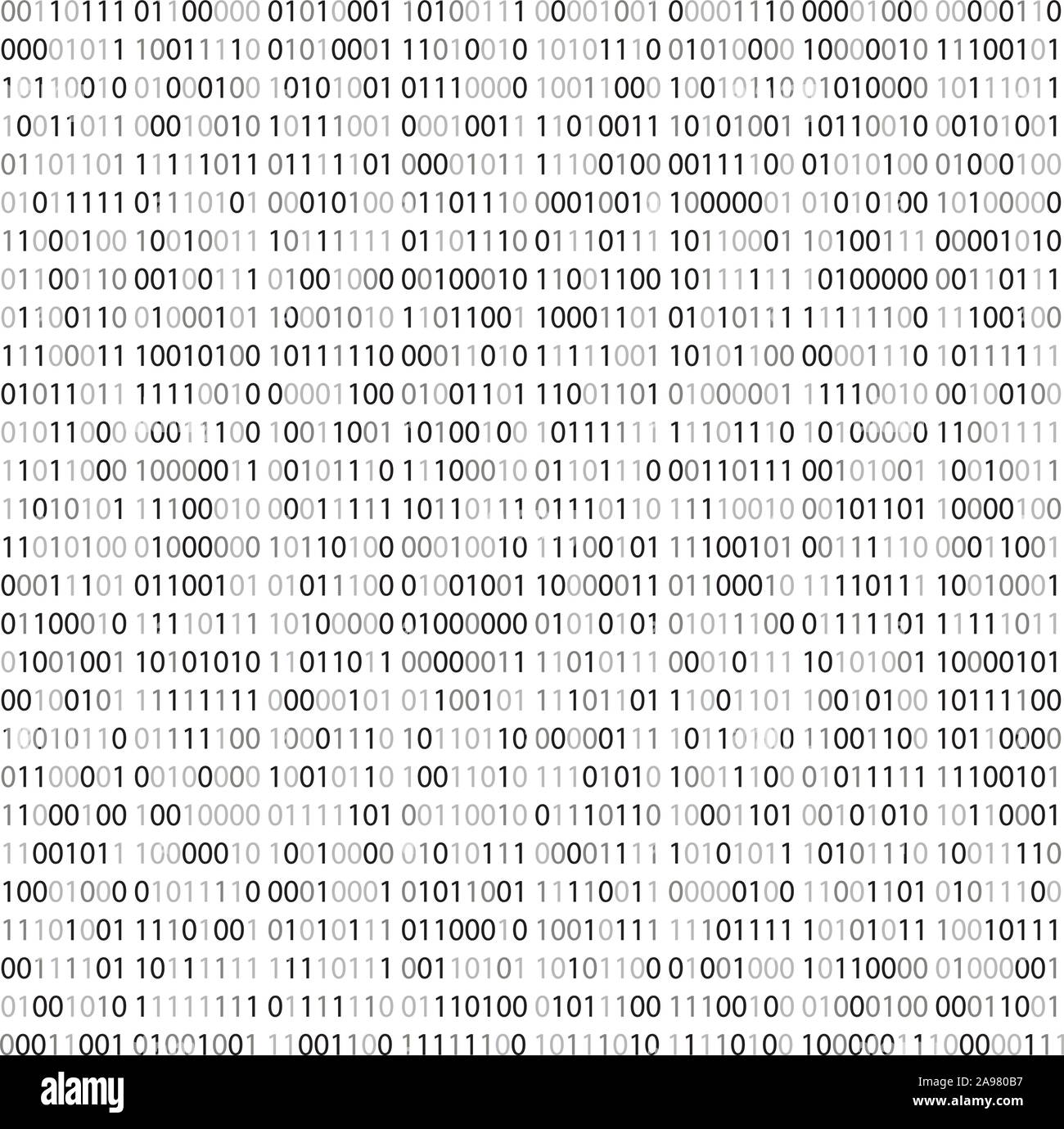 Zufällige Hex und Binär Code, isoliert auf Weiss für Sie Web, Internet Data Hintergrund Stock Vektor