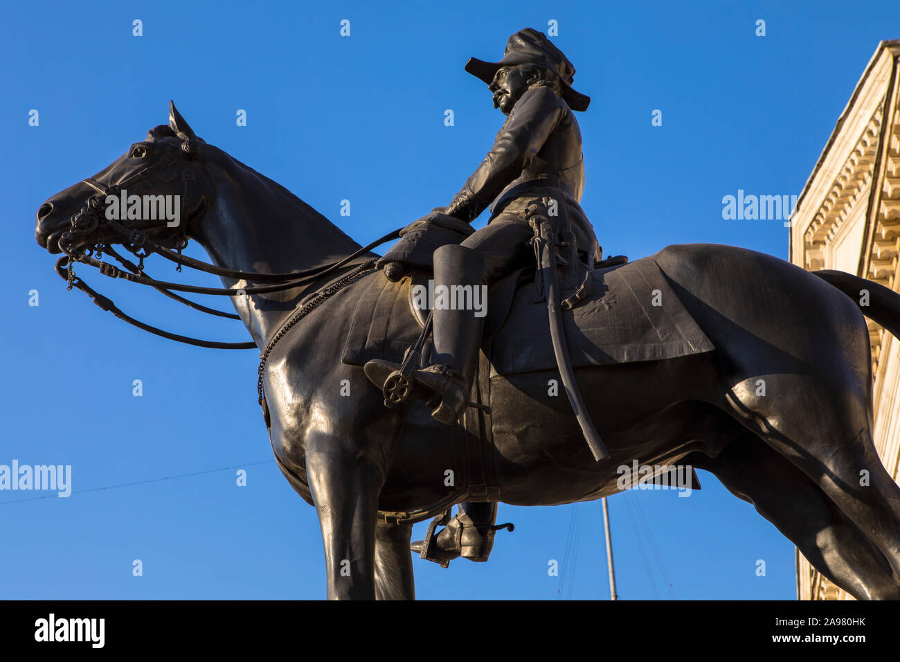 London, UK, 26. Februar 2019: eine Statue von Feldmarschall Garnet Wolseley, 1st Viscount Wolseley, befindet sich auf Horse Guards Parade in Westminster, Lond Stockfoto