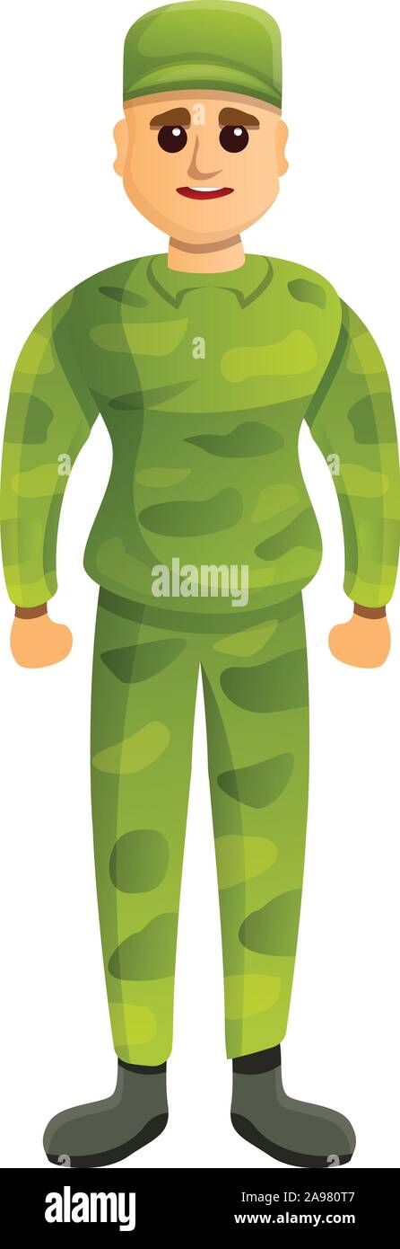 Soldat Symbol. Cartoon von Soldat vektor Symbol für Web Design auf weißem Hintergrund Stock Vektor