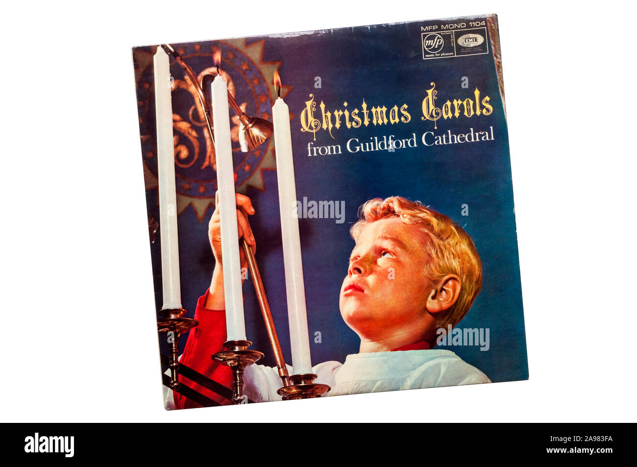 Weihnachtslieder aus Guildford Cathedral gesungen von Guildford Cathedral Chor. Im Jahr 1966 veröffentlicht. Stockfoto