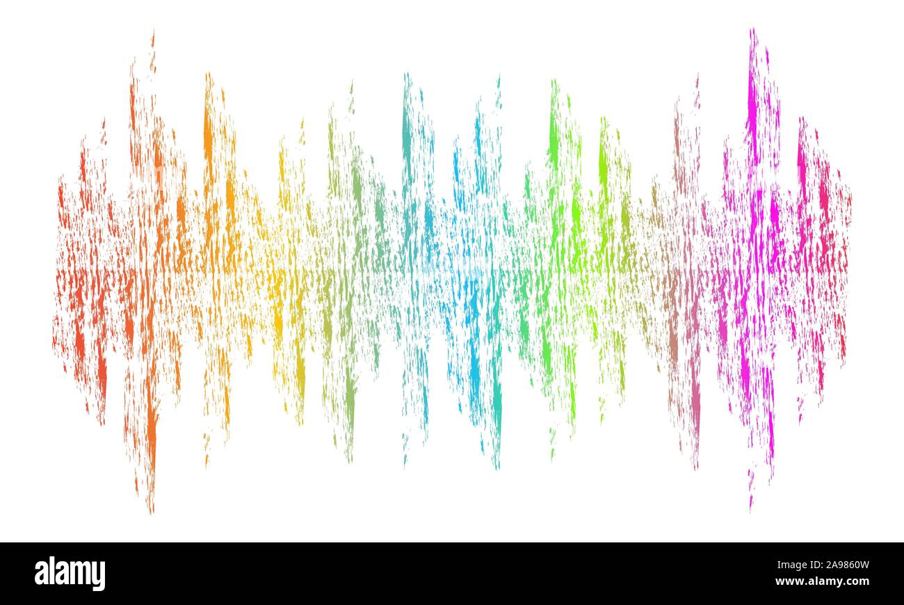 Abstrakte farbenfrohe Schallwellen. Vector Illustration. Audio Wellen Stock Vektor