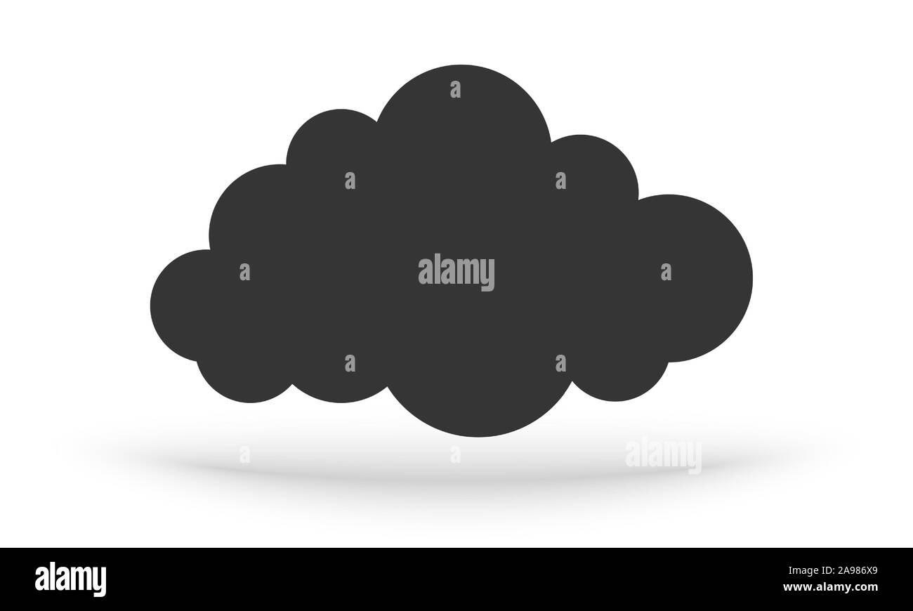 Cloud icon-Vektor. Schwarze Wolke Symbol isoliert. Wolkensymbol in flacher Stil Stock Vektor