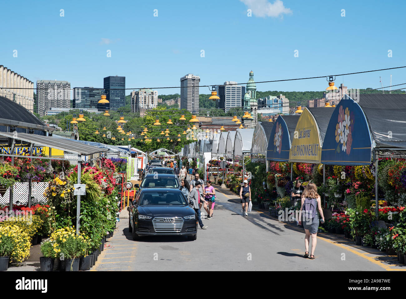 Atwater Market in der Nähe von Lachine Canal, Montreal, Quebec, Kanada Stockfoto