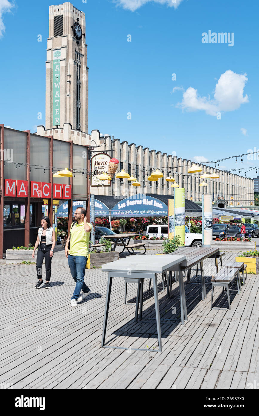 Atwater Market in der Nähe von Lachine Canal, Montreal, Quebec, Kanada Stockfoto