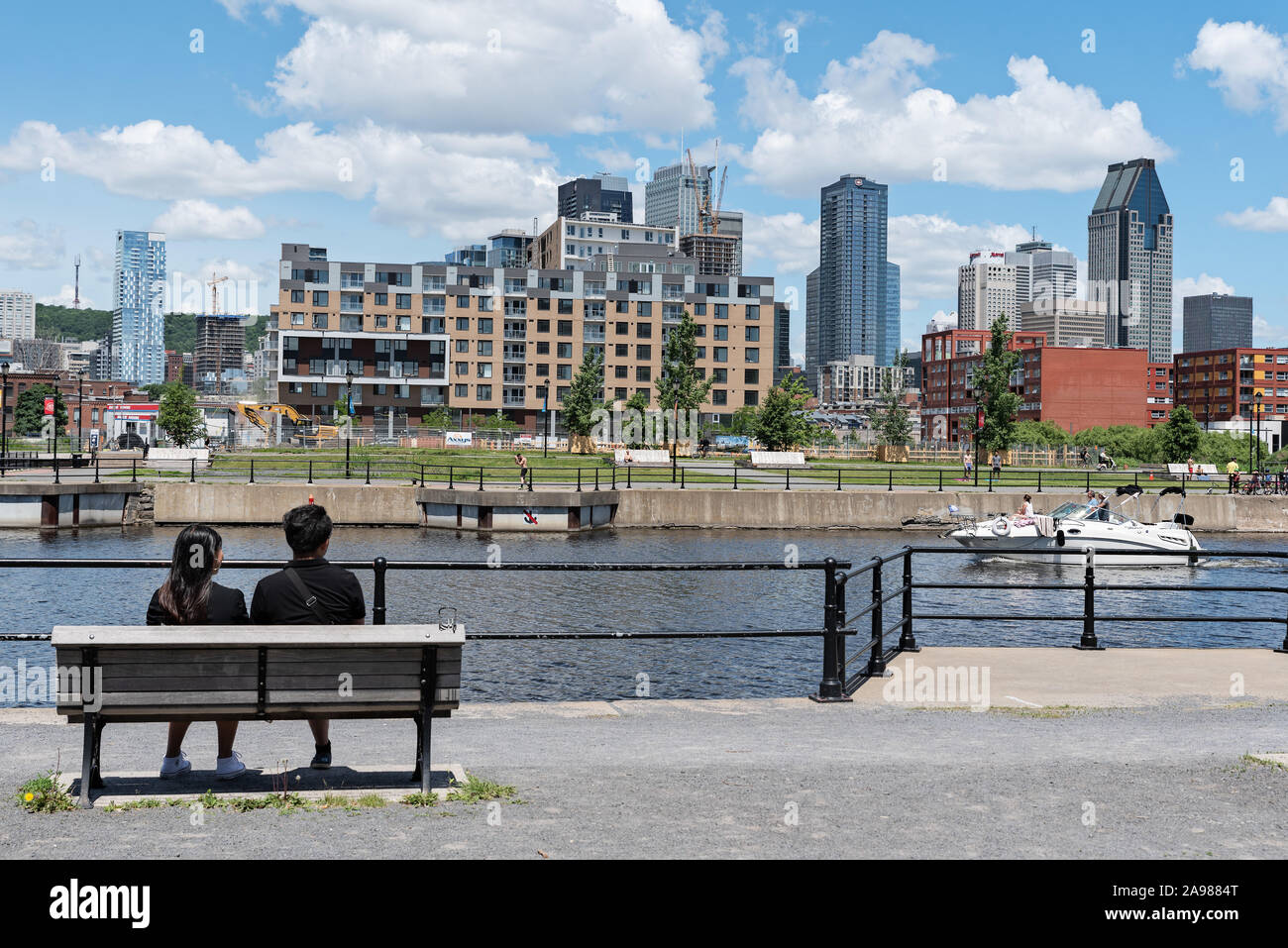 Lachine Canal, Griffintown, Montreal, Quebec, Kanada Stockfoto