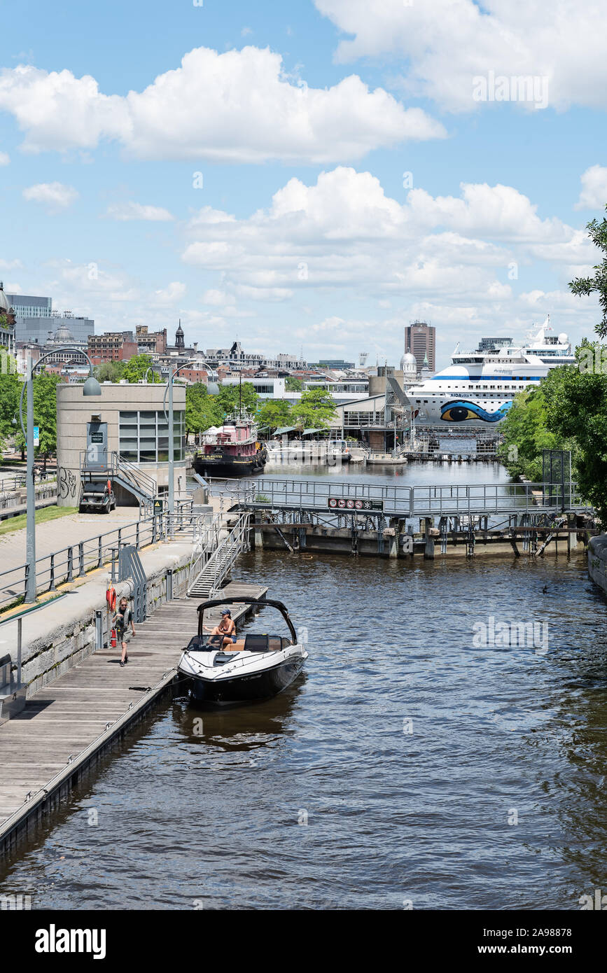 Lachine Canal, Griffintown, Montreal, Quebec, Kanada Stockfoto