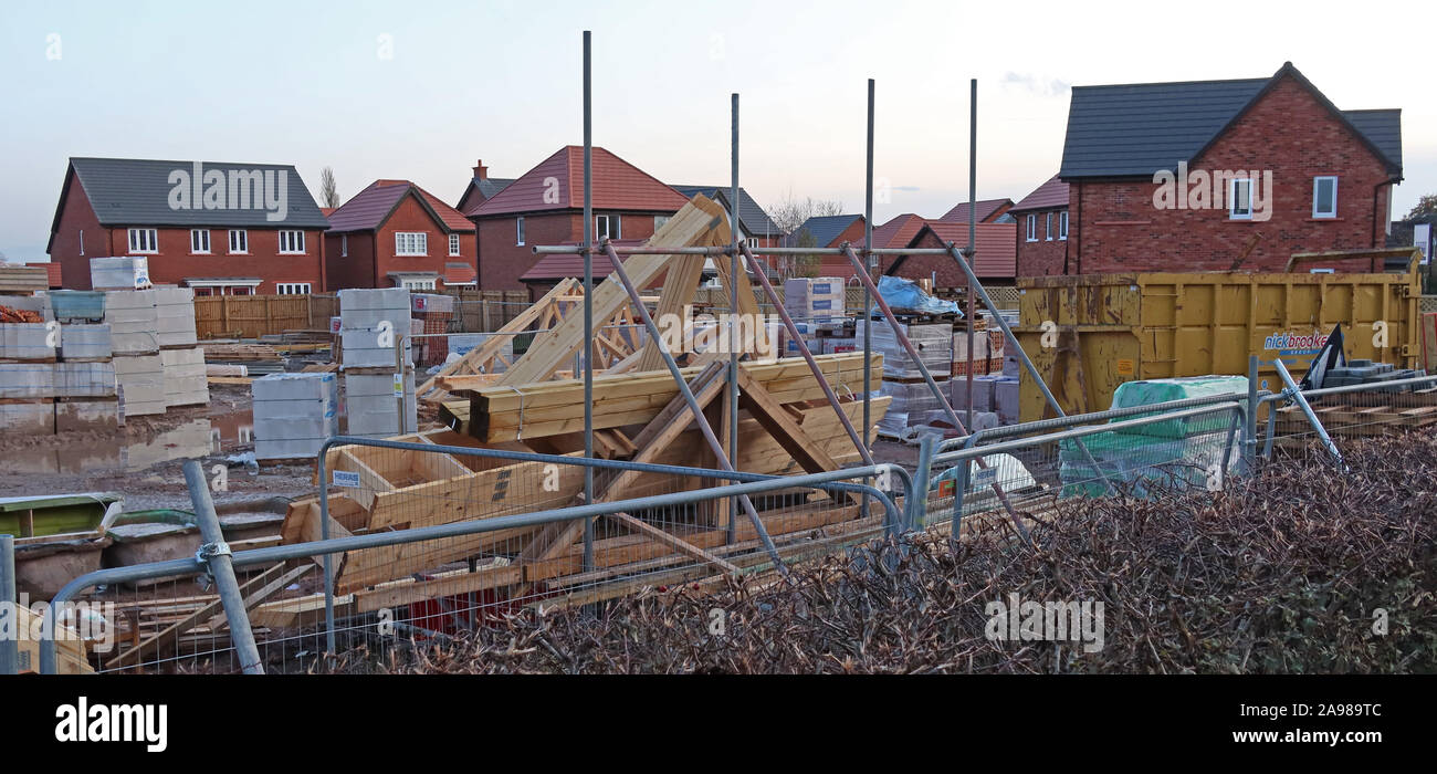 Weißdorn Grove, Bloor Wohnungen Entwicklung bei Appleton Thorn, Warrington, Cheshire, North West England, Großbritannien Stockfoto