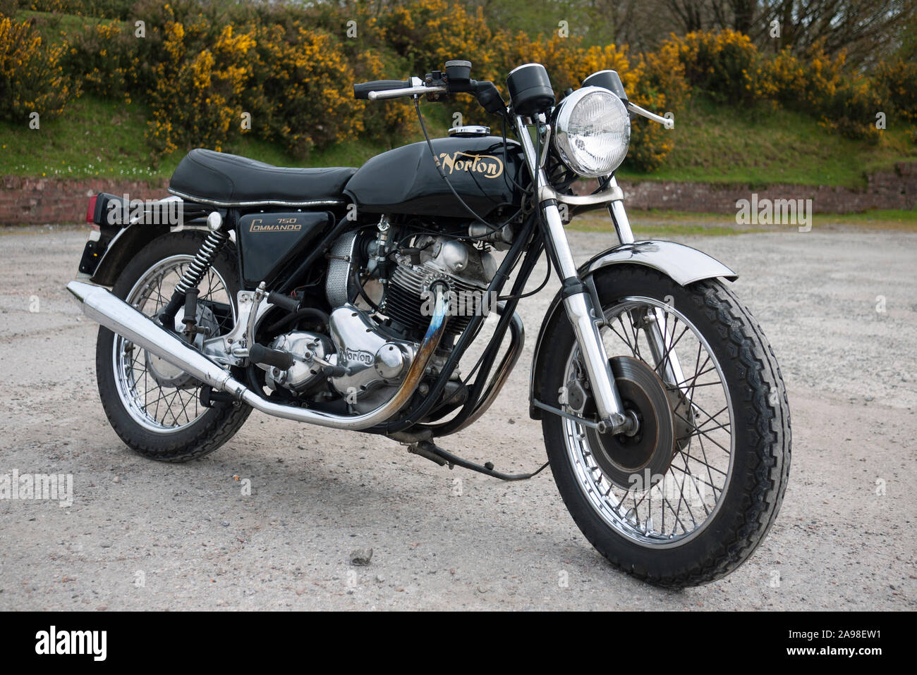 1971 Norton Commando 750 Motorrad. Stockfoto