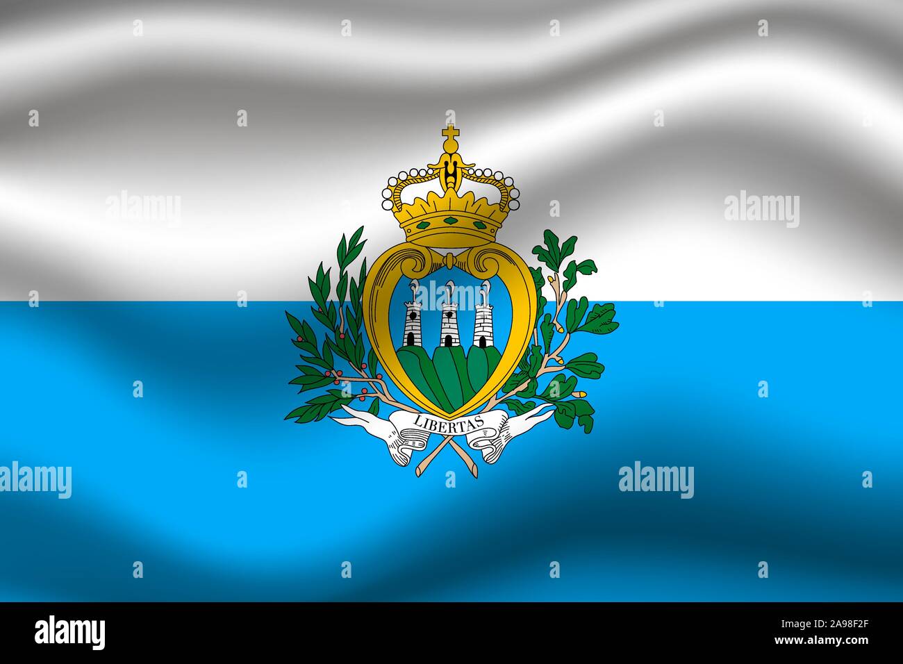 Wunderschöne Nationalflagge der Republik San Marino. Die ursprünglichen Farben und Proportionen. Einfach Vektor eps Abbildung 10, aus Ländern Flag gesetzt. Stock Vektor Wunderschöne Nationalflagge der Republik San Marino. Die ursprünglichen Farben und Proportionen. Einfach Vektor eps Abbildung 10, aus Ländern Flag gesetzt. Stock Vektor