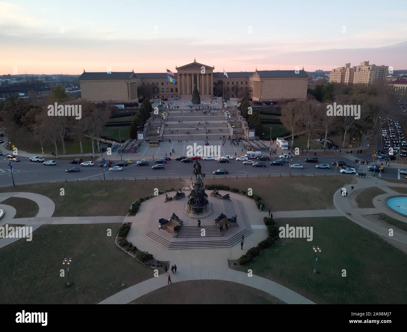 Philadelphia Museum der Kunst Drone Foto Stockfoto