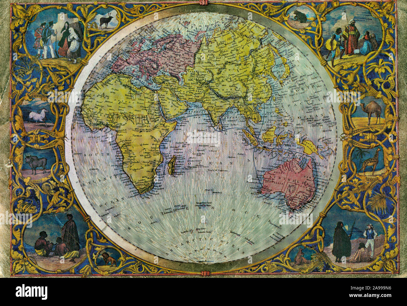 26 Jul 2005 Vintag Weltkarte - Indien studio shot Kalyan maharashtra Indien Stockfoto