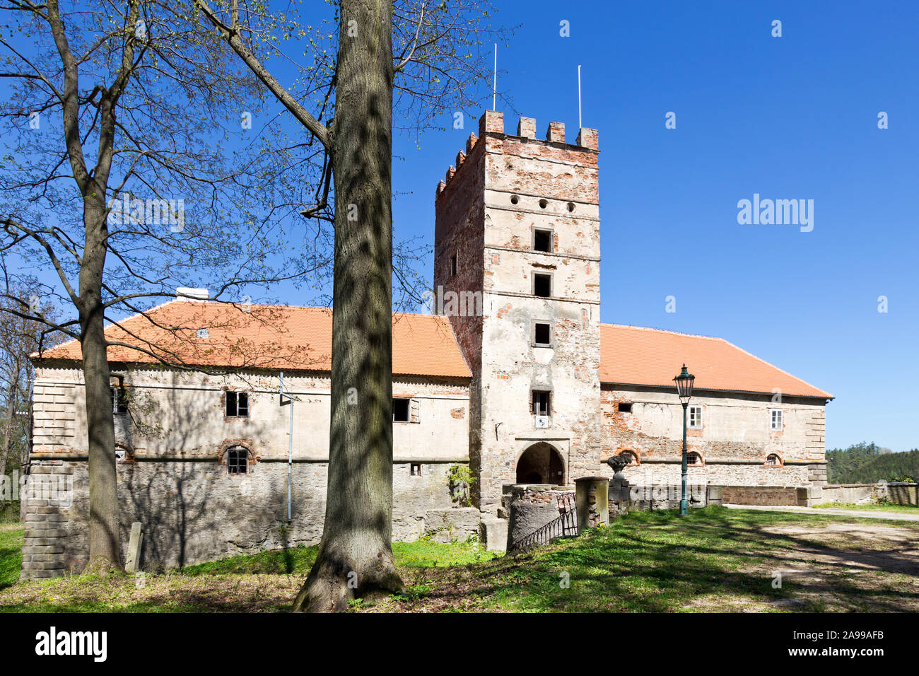 Zámek, Brtnice, Vysočina, Česká republika/Burg, Stadt Brtnice, Region Liberec, Tschechische Republik, Europa Stockfoto