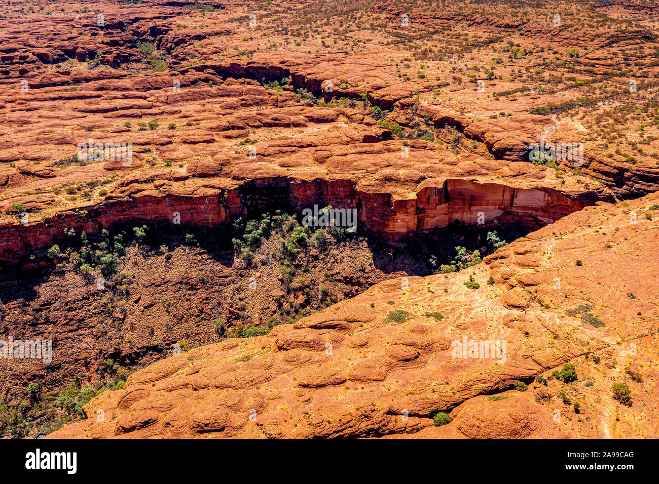 Luftbild des Kings Canyon, Watarrka National Park, Northern Territory, Australien Stockfoto