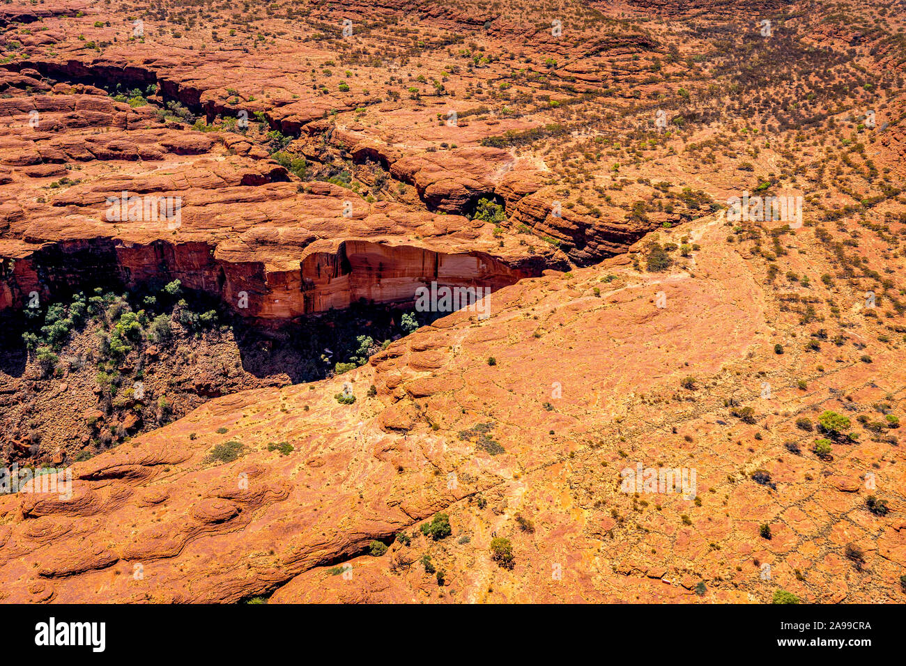 Luftbild des Kings Canyon, Watarrka National Park, Northern Territory, Australien Stockfoto