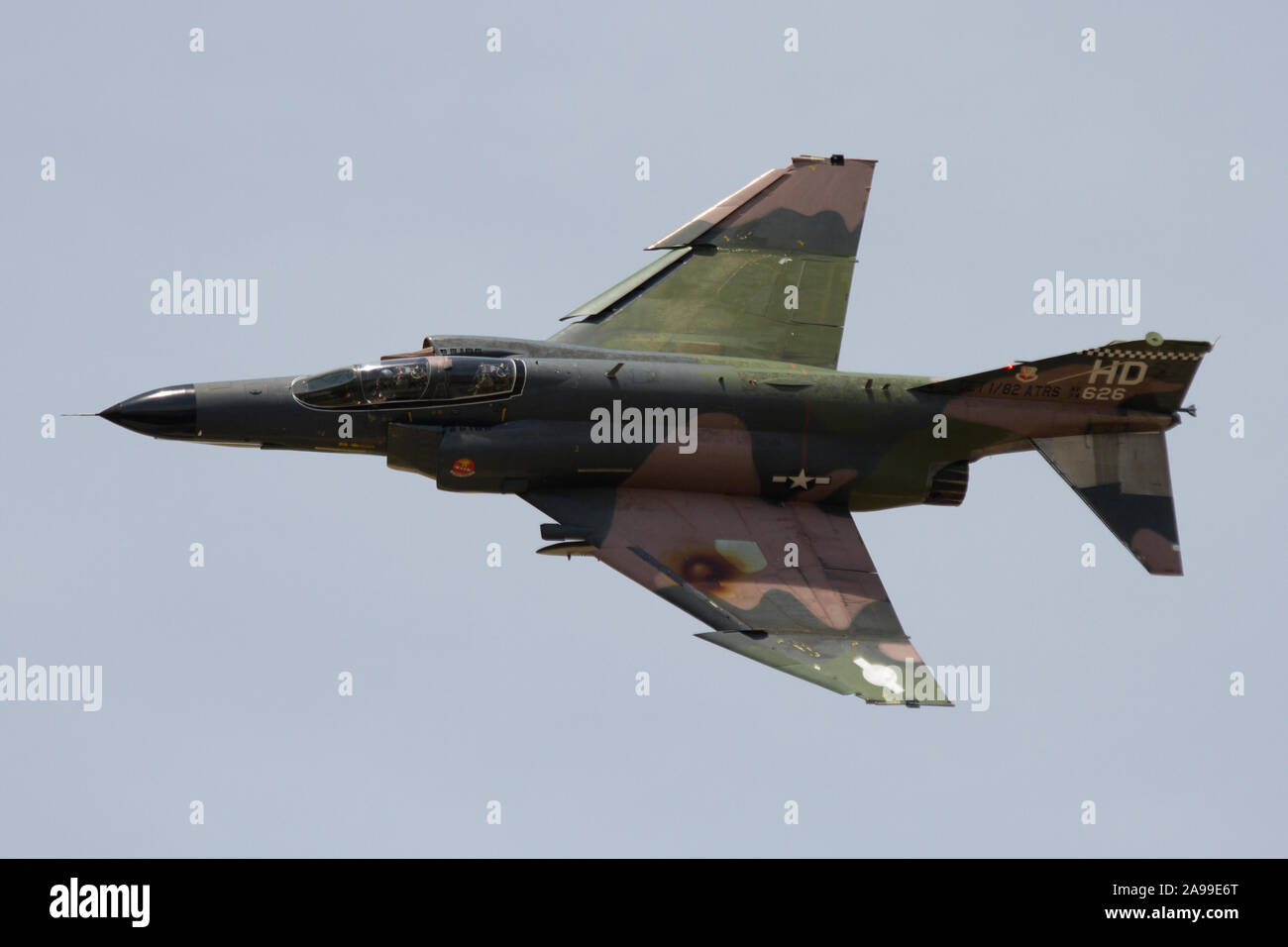 Die United States Air Force F-4 Phantom führt auf dem 2012 Dayton Airshow. Stockfoto