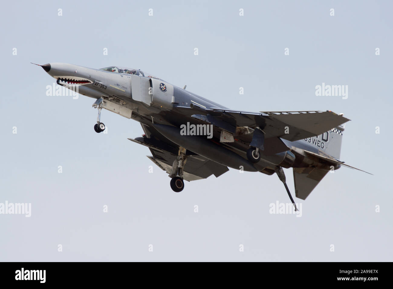 Die United States Air Force F-4 Phantom führt auf dem 2012 Dayton Airshow. Stockfoto