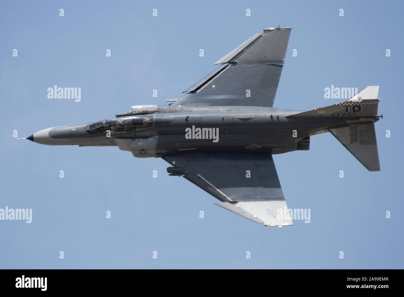 Die United States Air Force F-4 Phantom führt auf dem 2012 Dayton Airshow. Stockfoto