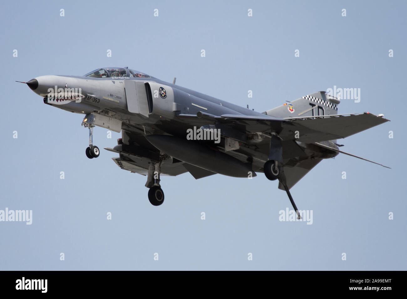 Die United States Air Force F-4 Phantom führt auf dem 2012 Dayton Airshow. Stockfoto