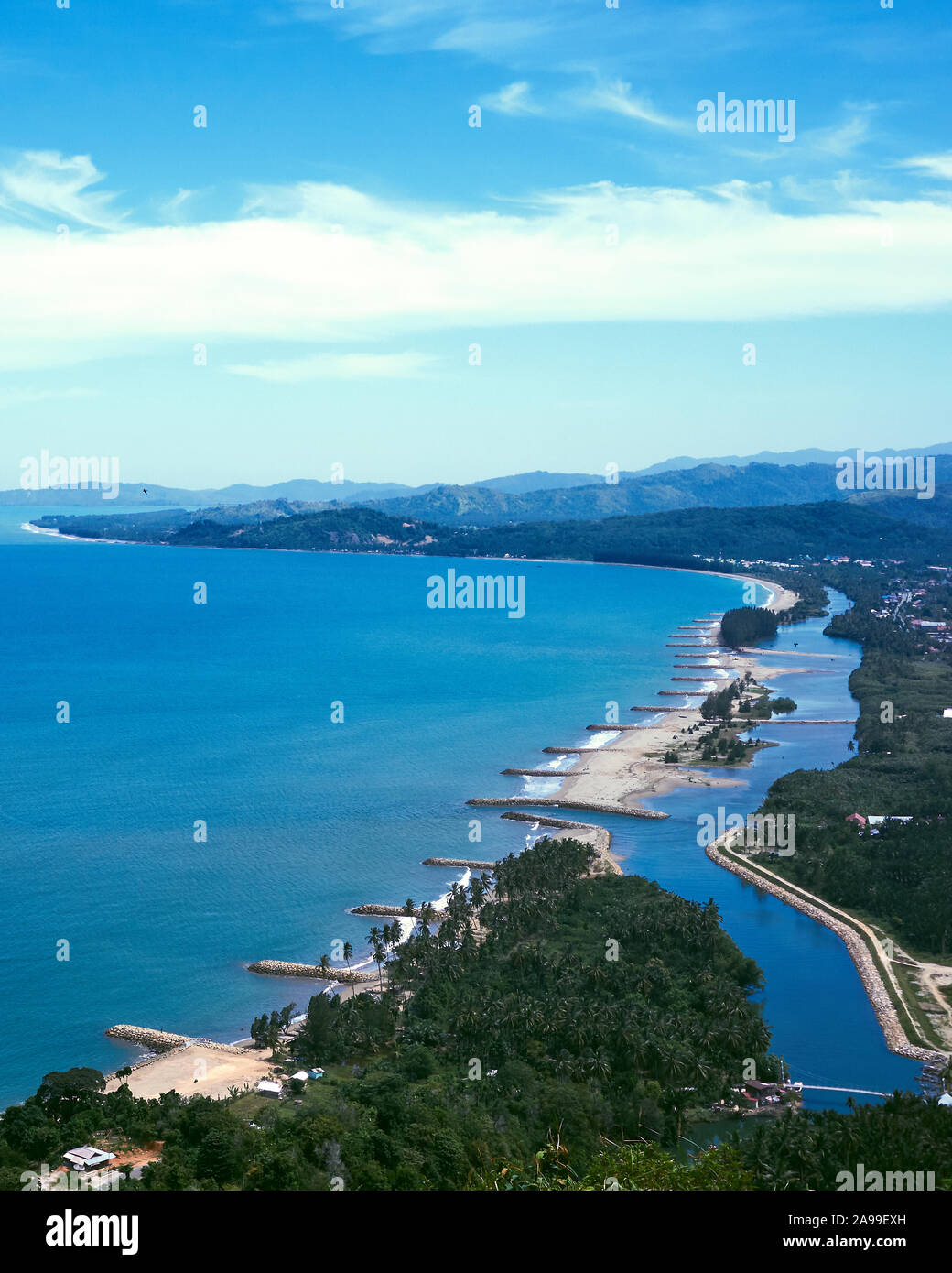 Eine schöne Aussicht in langgisau Hügel in West Sumatra in Indonesien. Stockfoto