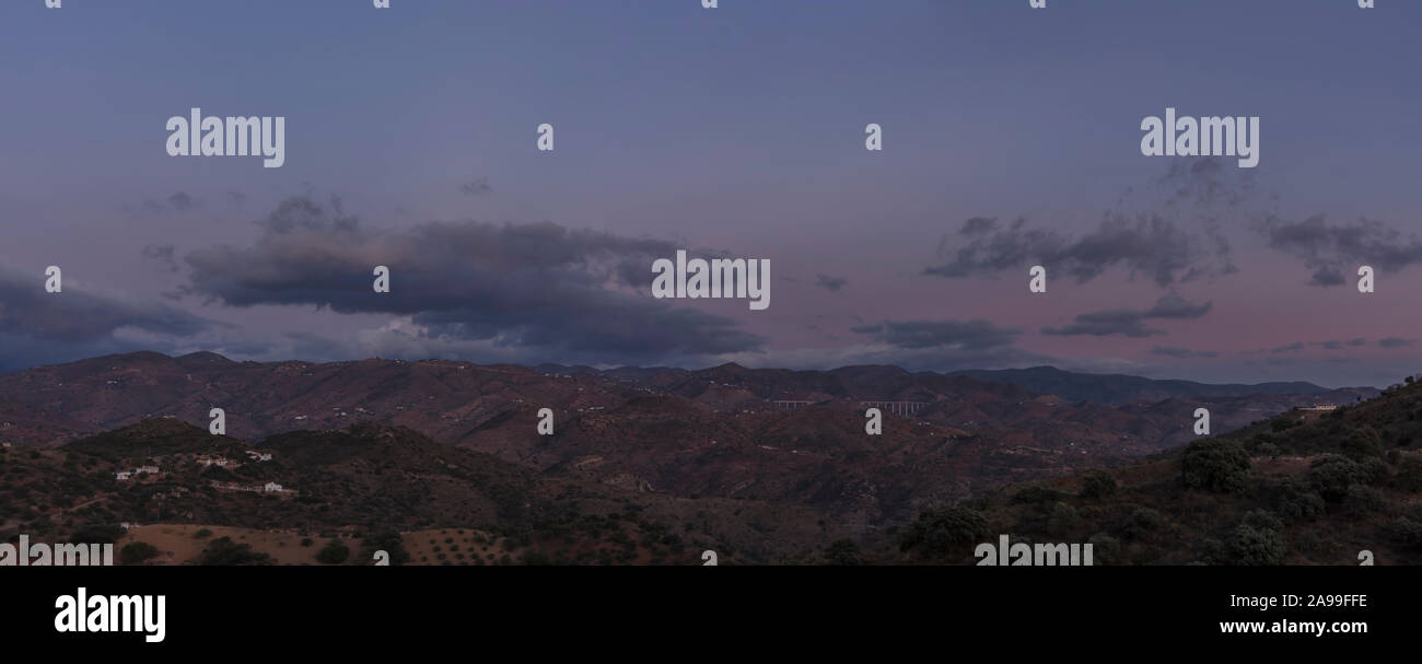 Landschaft von almogia Dorf in der Provinz Malaga, Spanien Stockfoto