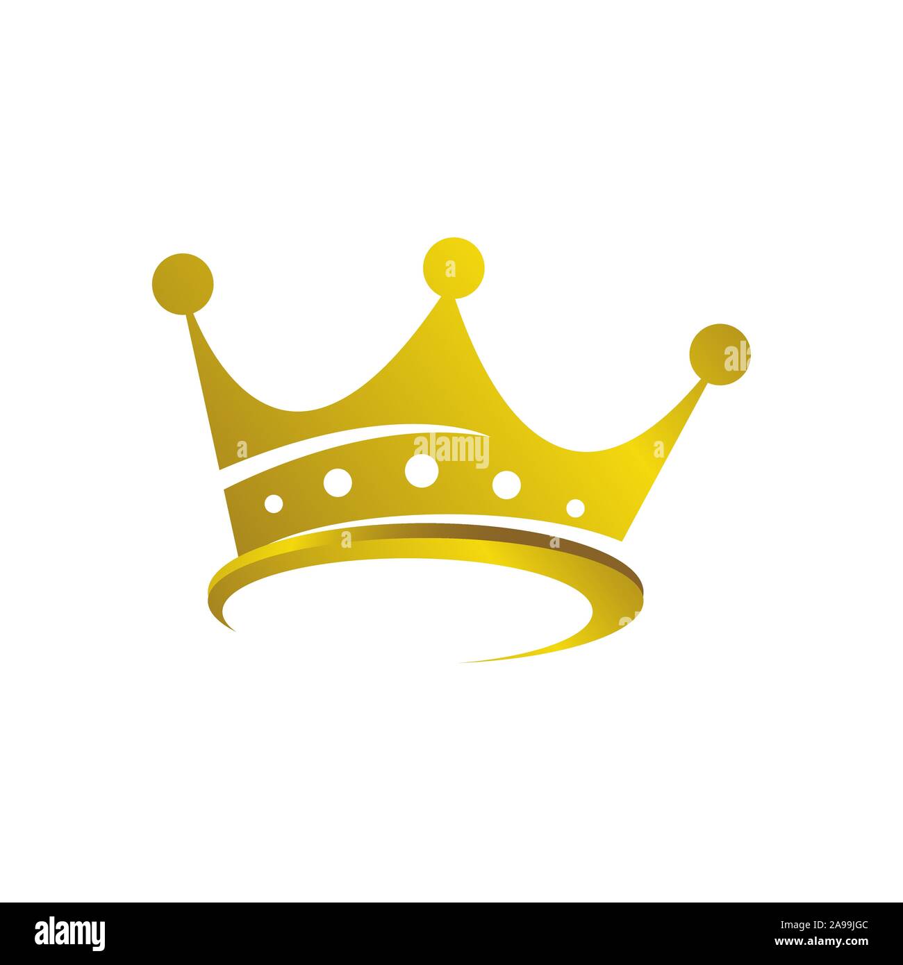 Gold Crown Logo Royal König Königin abstrakt Design Vector Illustration Stock Vektor