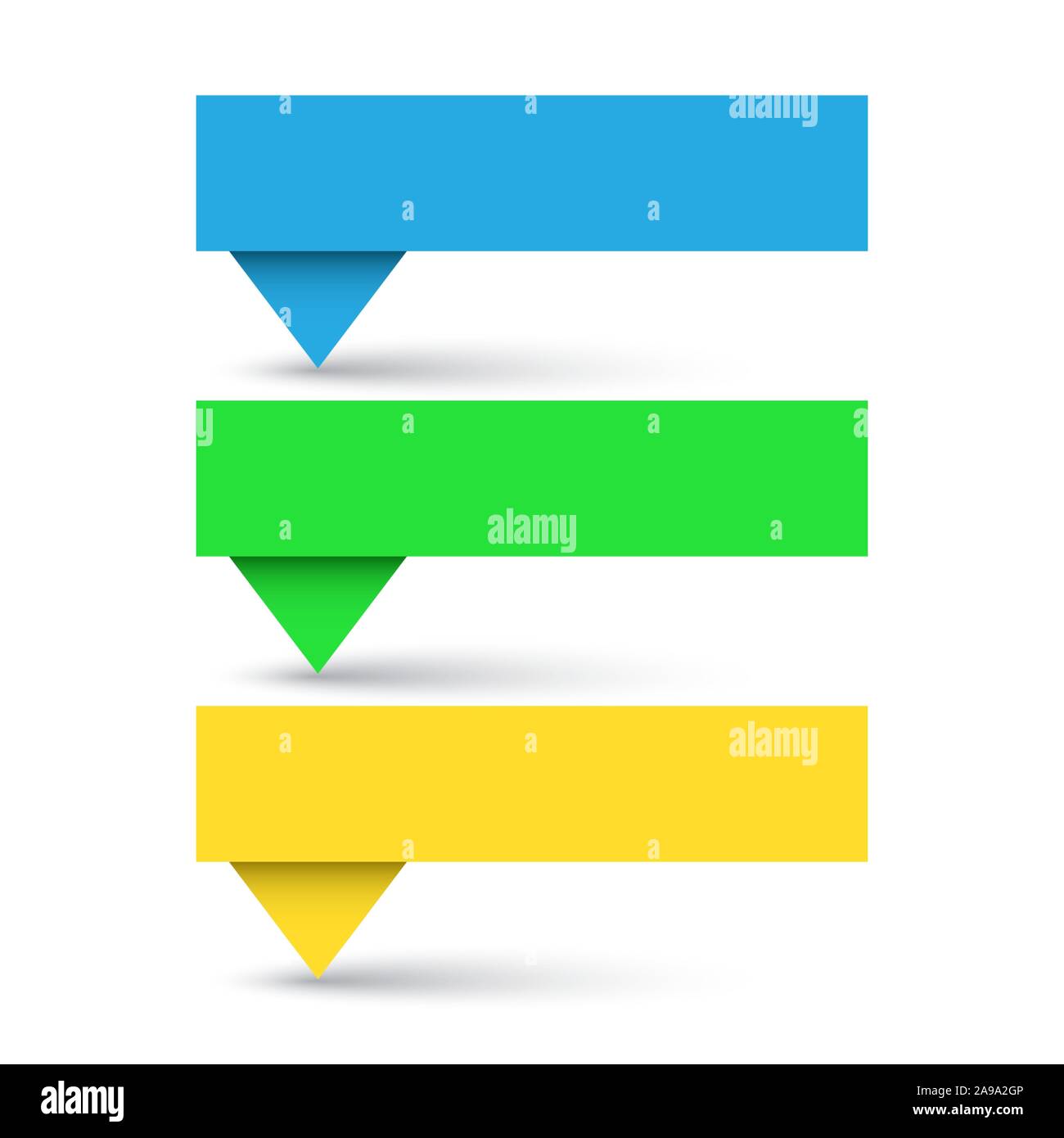 Der Vektor Papier Banner. Farbige Elemente der Infografik Design. Vektor Infografik Elemente isoliert Stock Vektor