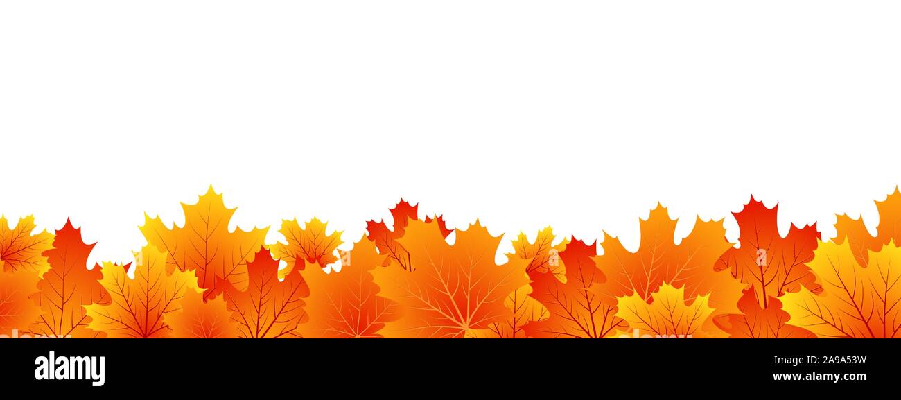 Herbst Hintergrund mit Blättern. Herbst Hintergrund. Vector Illustration. Stock Vektor