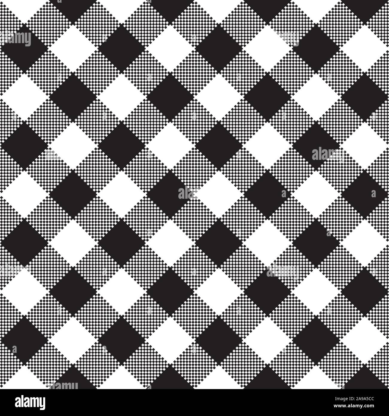 Schwarz und Weißen Stoff Textur. Vector Illustration. Flache Tischdecke Muster. Stock Vektor
