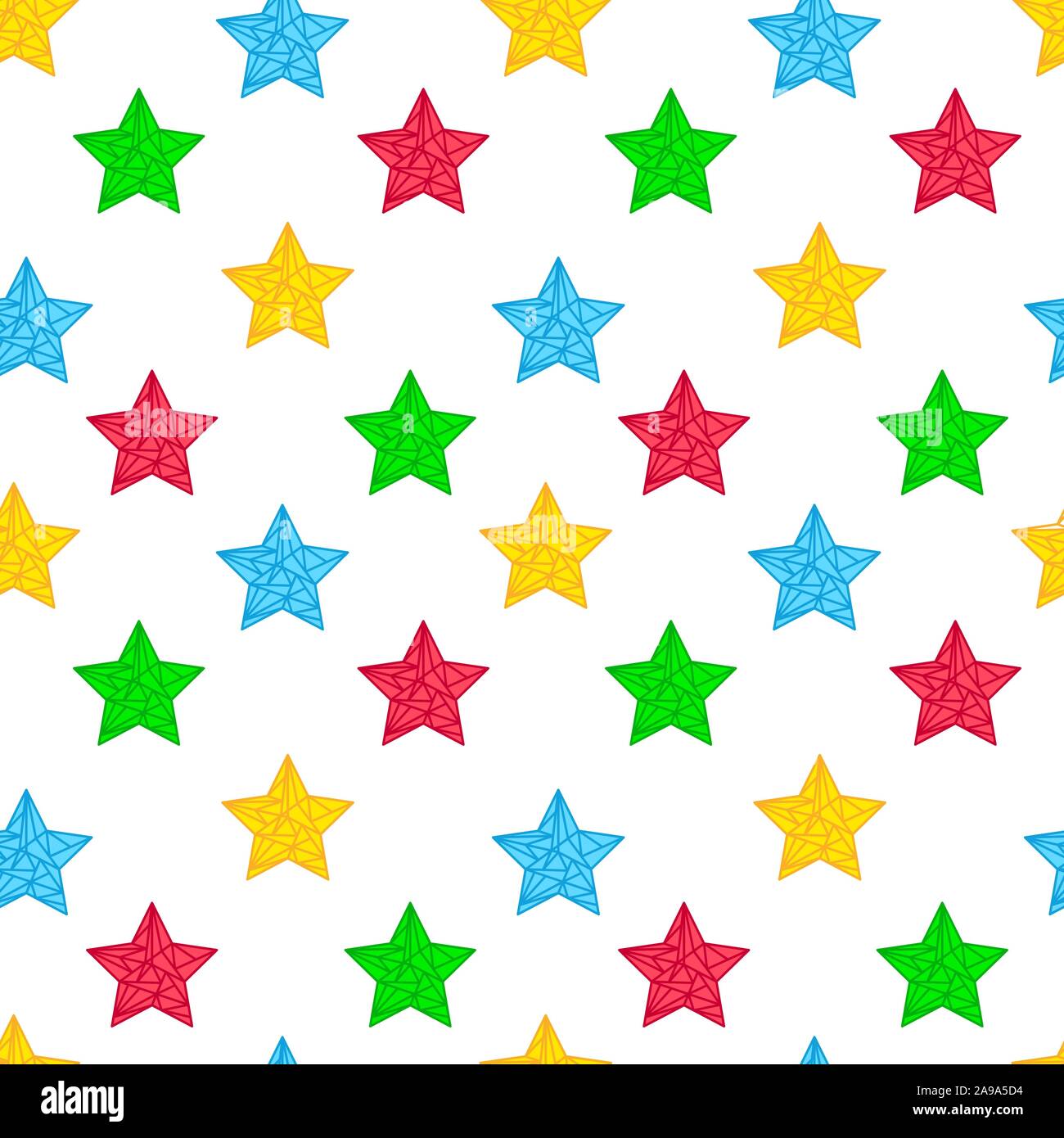 Nahtlose Hintergrund mit SCRIBBLE Sterne. Vector Illustration. Abstrakte hand Sterne Muster gezeichnet Stock Vektor