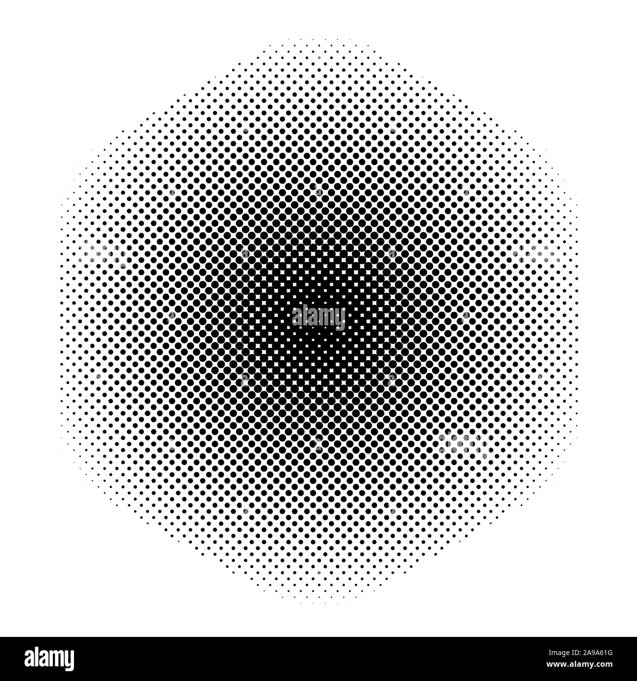 Abstract Vector schwarz runden Punkte halftone Textur Stock Vektor