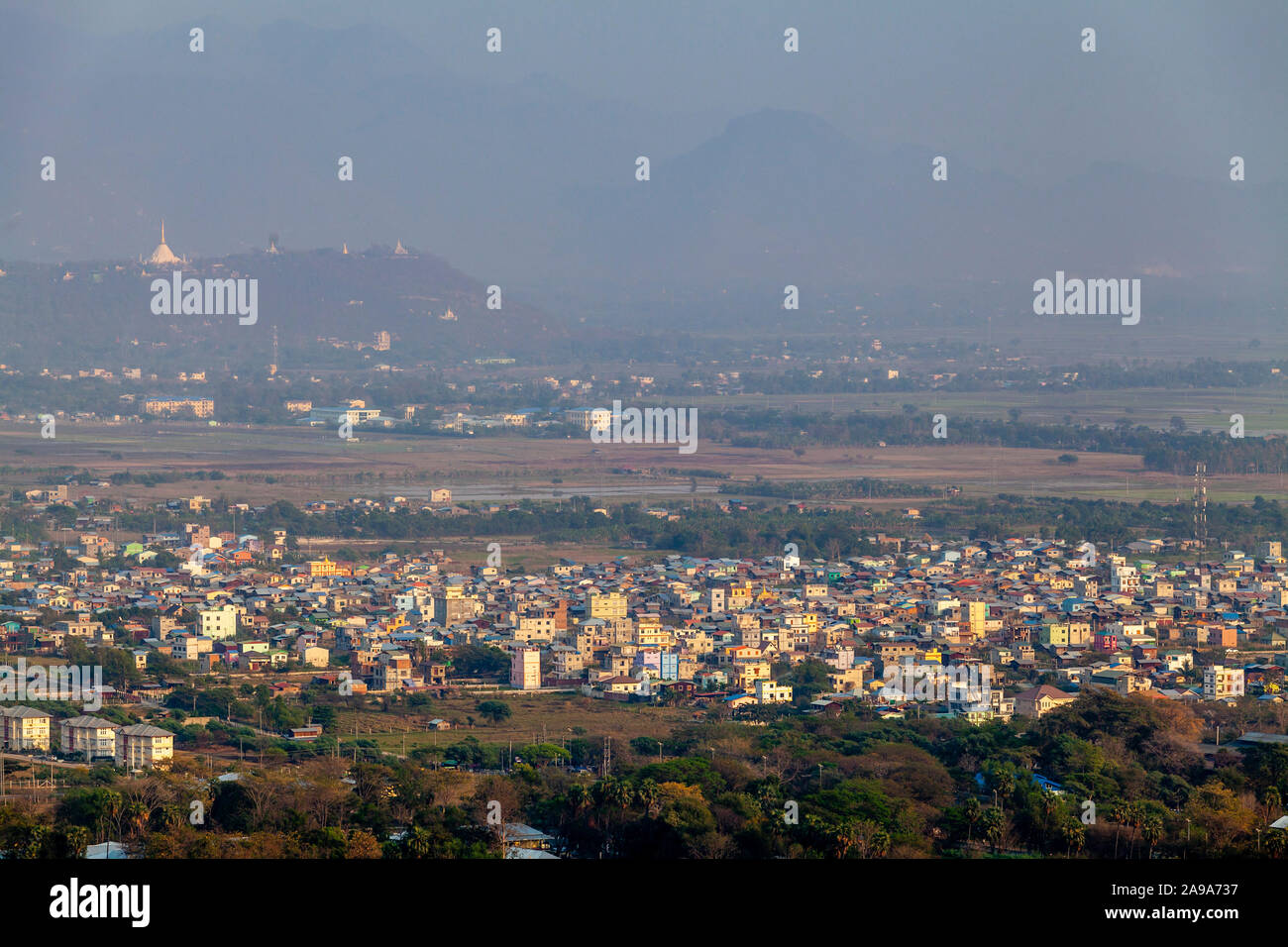 Blick auf von Mandalay Hill Mandalay, Mandalay, Myanmar Stockfoto