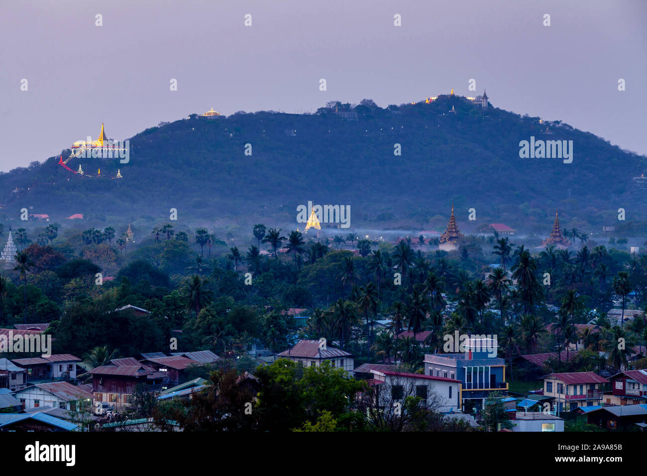 Mandalay Hill, Mandalay, Myanmar. Stockfoto