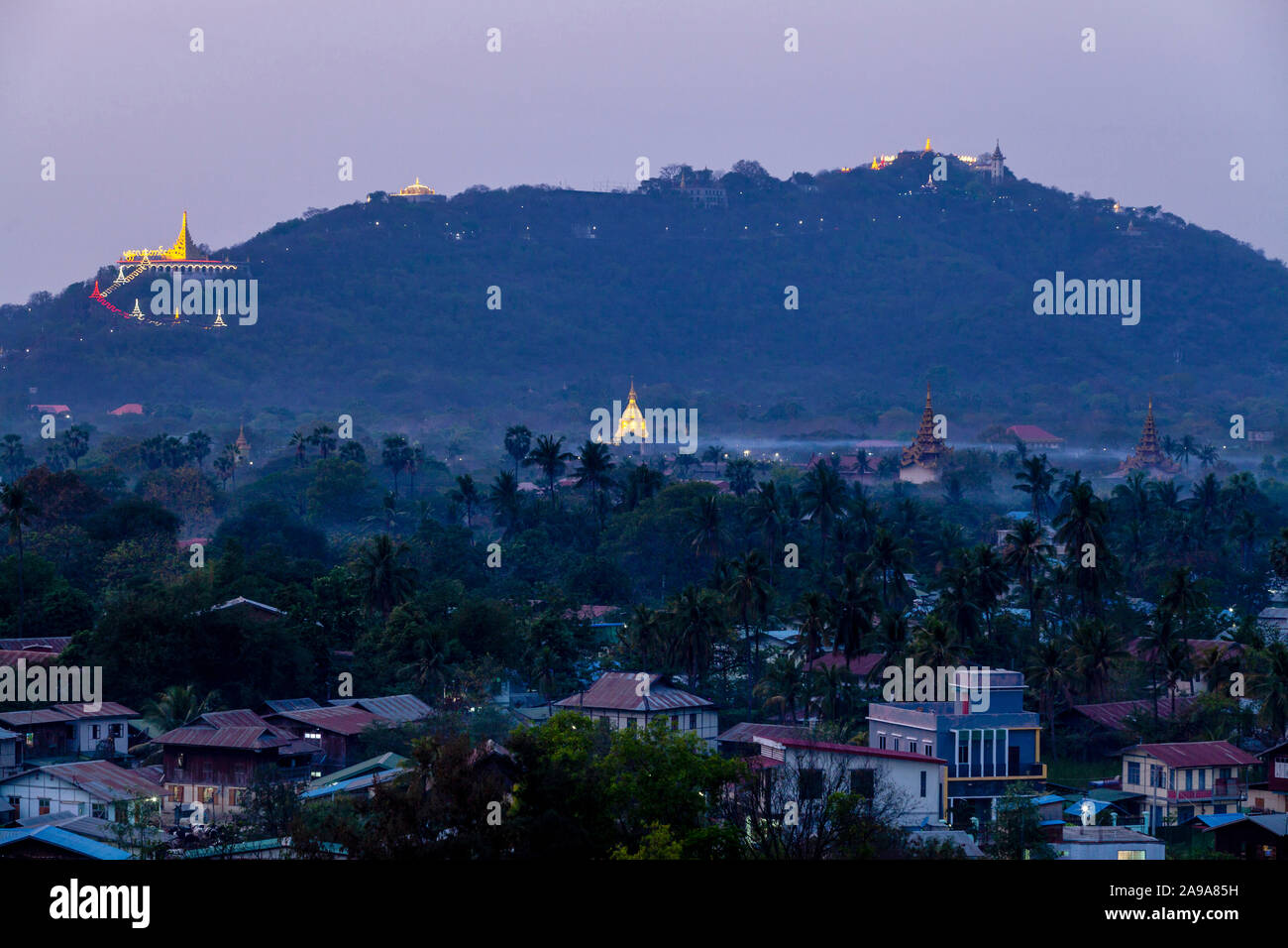 Mandalay Hill, Mandalay, Myanmar. Stockfoto