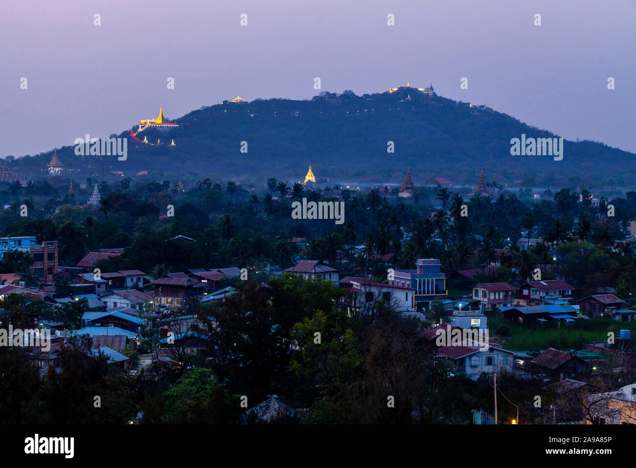 Mandalay Hill, Mandalay, Myanmar. Stockfoto