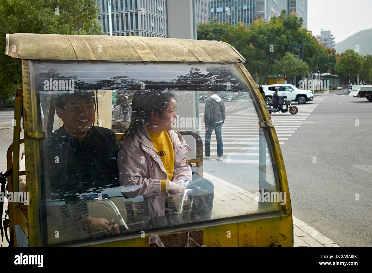 Street Scene von Lishui, Zhejiang Provinz, China, Stockfoto