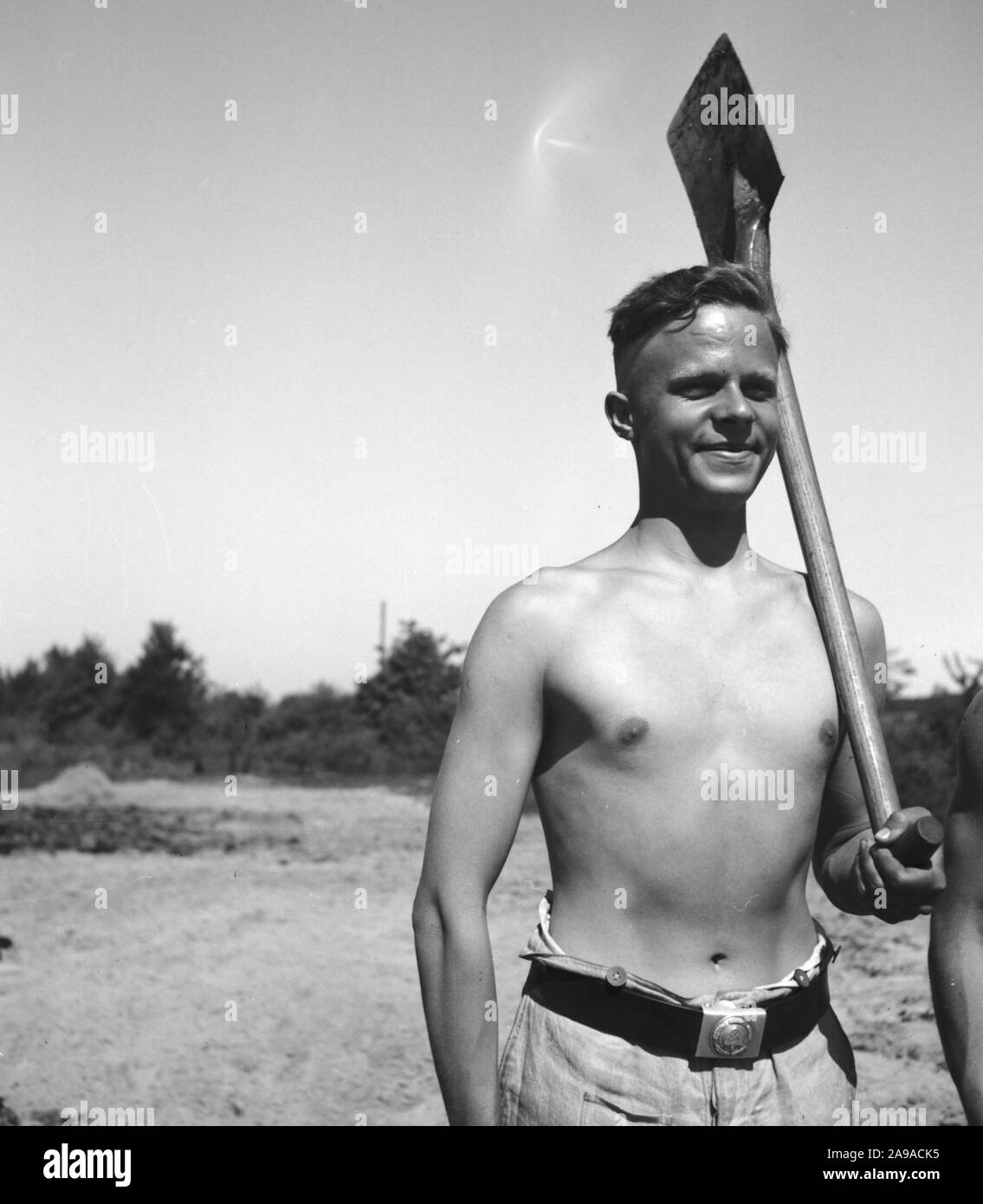 Arbeitnehmer der Reichsarbeitsdienst in Aktion, Deutschland 1930. Stockfoto